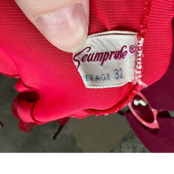 slip dress full slip red 1950s - Picture 8 of 11